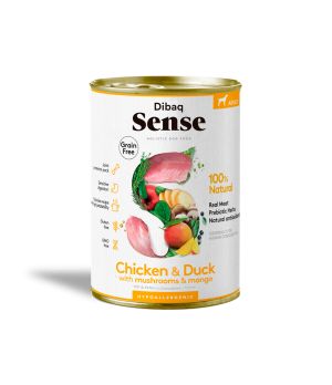 Alimento Húmedo Adulto Dibaq Sense Pollo y Pato Lata 380 gr